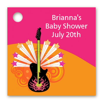 Future Rock Star Girl - Personalized Baby Shower Card Stock Favor Tags