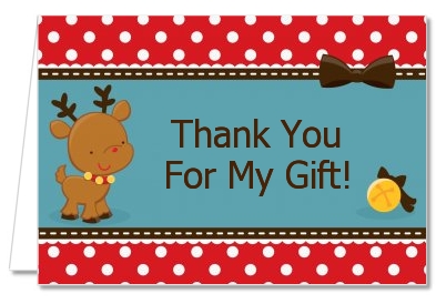 Rudolph the Reindeer - Christmas Thank You Cards