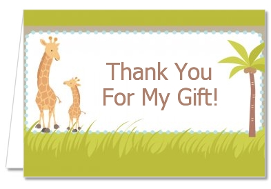 Giraffe - Baby Shower Thank You Cards