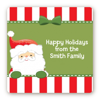 Santa Claus - Square Personalized Christmas Sticker Labels