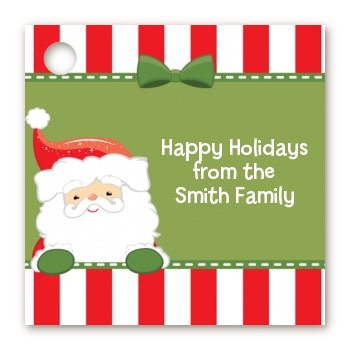 Santa Claus - Personalized Christmas Card Stock Favor Tags