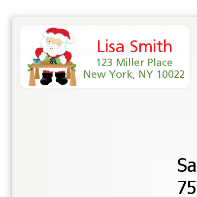 Santa's Work Shop - Christmas Return Address Labels