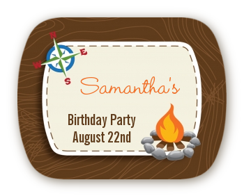 Scavenger Hunt - Personalized Birthday Party Rounded Corner Stickers