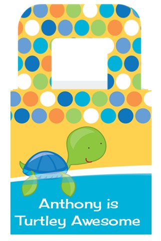 Sea Turtle Boy - Personalized Baby Shower Favor Boxes