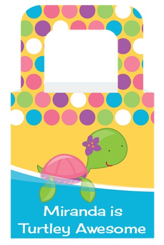 Sea Turtle Girl - Personalized Baby Shower Favor Boxes