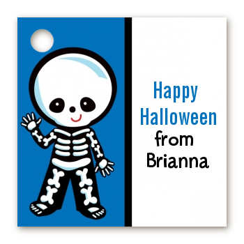 Skeleton - Personalized Halloween Card Stock Favor Tags