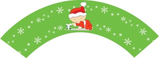  Christmas Baby Snowflakes - Baby Shower Cupcake Wrappers 