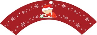  Christmas Baby Snowflakes - Baby Shower Cupcake Wrappers 