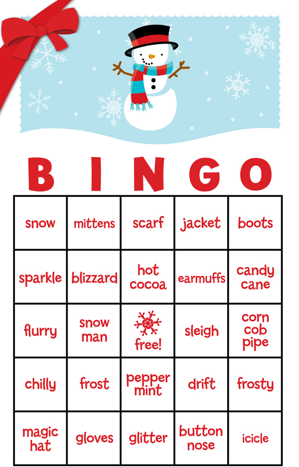 snowman-family-with-snowflakes-free-christmas-bingo-game
