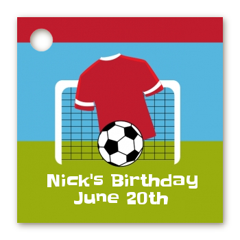 Soccer - Personalized Birthday Party Card Stock Favor Tags