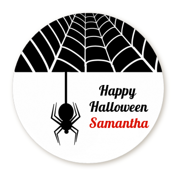  Spider - Round Personalized Halloween Sticker Labels 