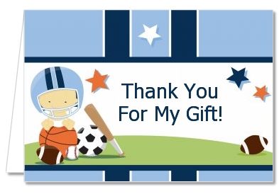 Sports Baby Asian - Baby Shower Thank You Cards