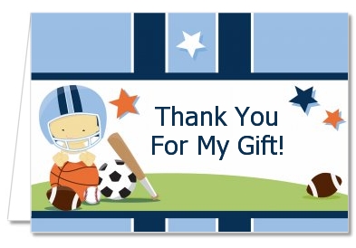 Sports Baby Asian - Baby Shower Thank You Cards