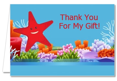 Starfish - Birthday Party Thank You Cards