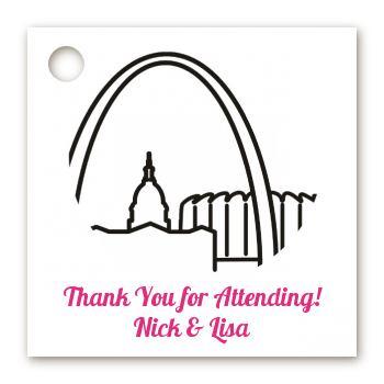 St. Louis Skyline - Personalized Bridal Shower Card Stock Favor Tags
