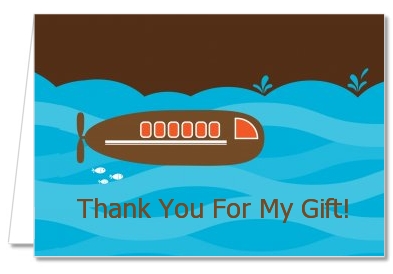 Submarine - Birthday Party Thank You Cards