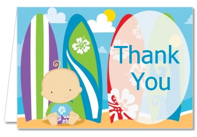 Surf Boy - Baby Shower Thank You Cards