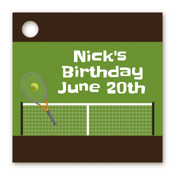 Tennis - Personalized Birthday Party Card Stock Favor Tags