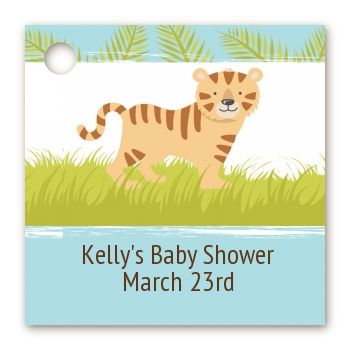 Tiger - Personalized Baby Shower Card Stock Favor Tags