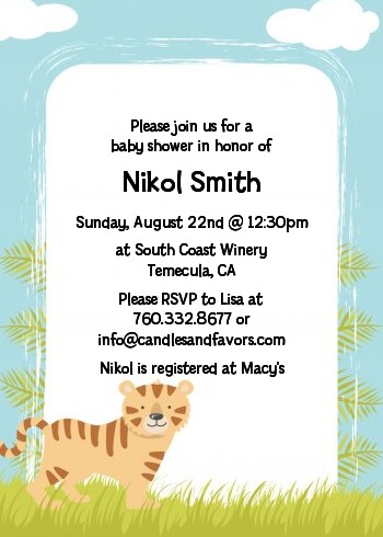 Tiger - Baby Shower Invitations