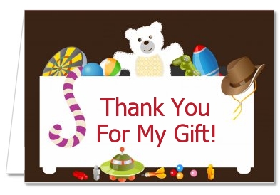 Toy Chest - Birthday Party Thank You Cards