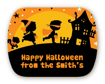 Trick or Treat - Personalized Halloween Rounded Corner Stickers