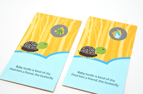  Baby Turtle Blue - Baby Shower Scratch Off Game Tickets 