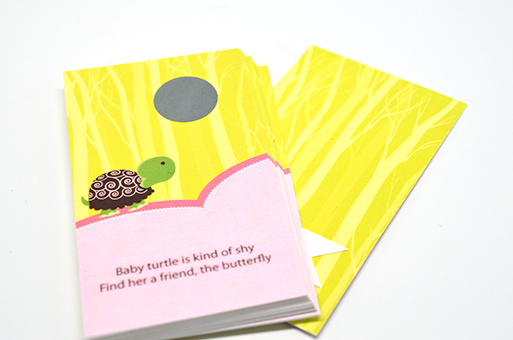  Baby Turtle Pink - Baby Shower Scratch Off Game Tickets 