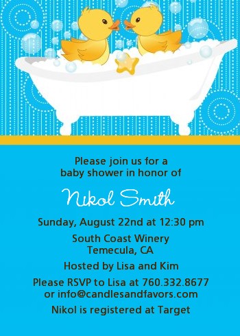 Twin Duck - Baby Shower Invitations