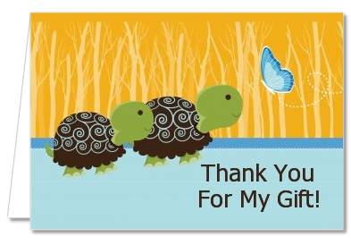 Twin Turtle Boys - Baby Shower Thank You Cards