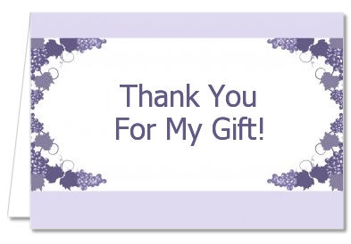 Vineyard Theme - Bridal Shower Thank You Cards