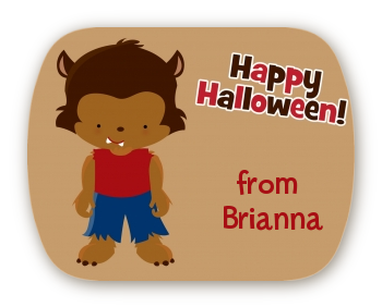 Werewolf - Personalized Halloween Rounded Corner Stickers