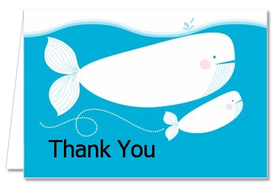 Whale Of A Good Time - Birthday Party Thank You Cards