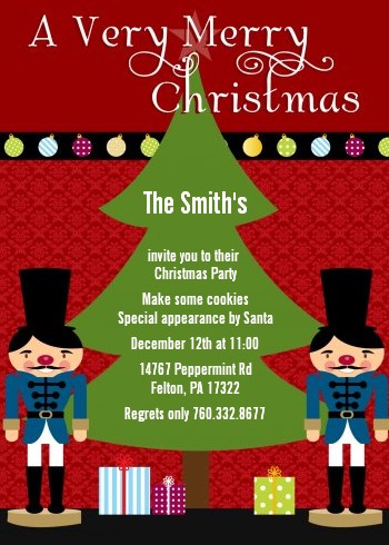 Wooden Soldiers - Christmas Invitations