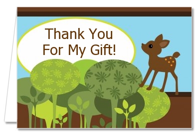 Woodland Forest - Baby Shower Thank You Cards