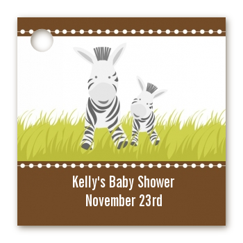 Zebra - Personalized Baby Shower Card Stock Favor Tags