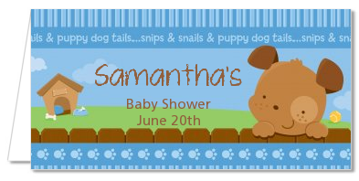 Puppy Dog Tails Boy - Personalized Baby Shower Place Cards