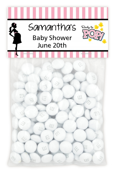 Ready To Pop Pink - Custom Baby Shower Treat Bag Topper