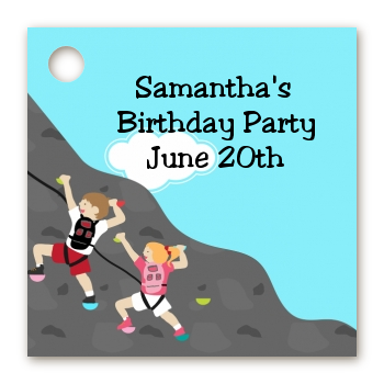 Rock Climbing - Personalized Birthday Party Card Stock Favor Tags