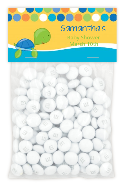 Sea Turtle Boy - Custom Baby Shower Treat Bag Topper