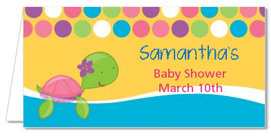 Sea Turtle Girl - Personalized Baby Shower Place Cards