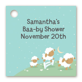 Sheep - Personalized Baby Shower Card Stock Favor Tags