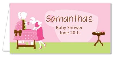 Sip and See It's a Girl - Personalized Baby Shower Place Cards