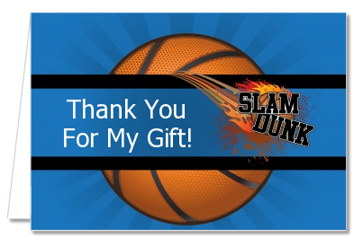 Slam Dunk - Birthday Party Thank You Cards