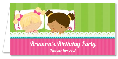 Slumber Party with Friends - Personalized Birthday Party Place Cards