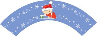  Christmas Baby Snowflakes - Baby Shower Cupcake Wrappers 