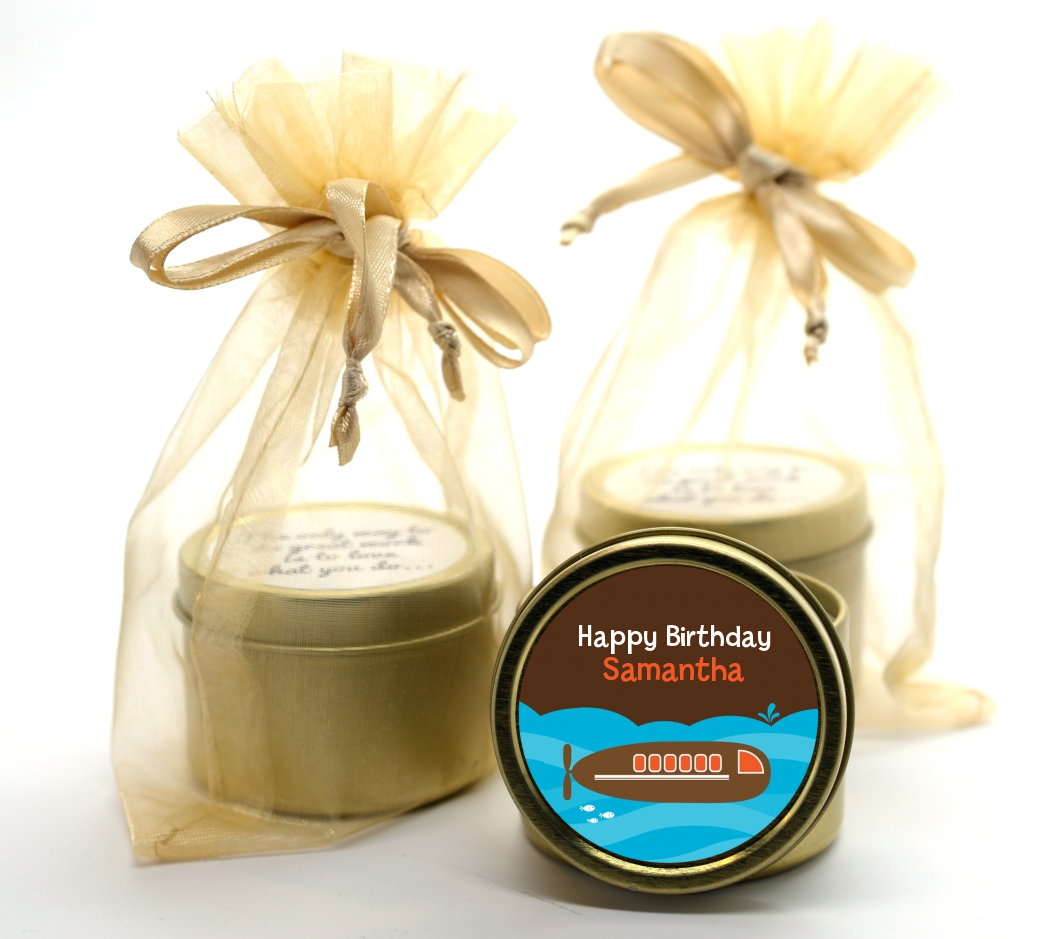 Submarine Gold Tin Candle Favors Candles & Favors