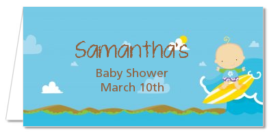 Surf Boy - Personalized Baby Shower Place Cards