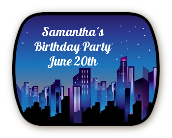 Sweet 16 Limo - Personalized Birthday Party Rounded Corner Stickers