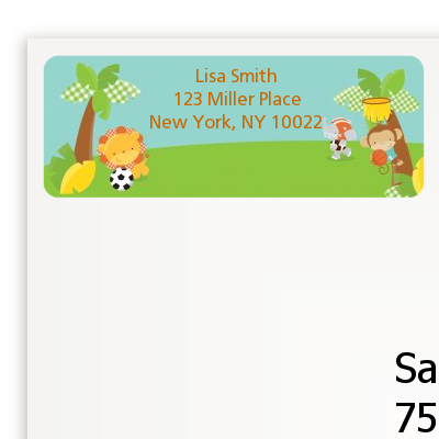 Team Safari - Baby Shower Return Address Labels